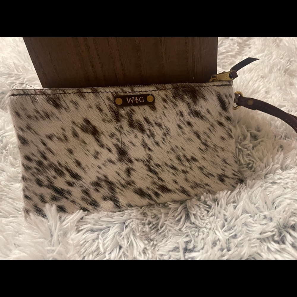 Handmade Cowhide Wristlet Bag